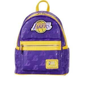 Lounge Fly Los Angeles Lakers Basketball NBA Mini Purple Backpack NWT